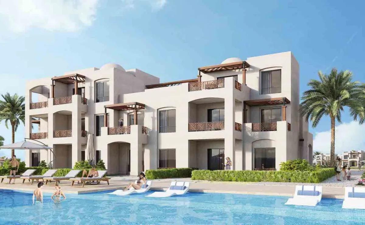 2-bedroom apartment 91 m. landscape view. in Makadi Heights Hurghada