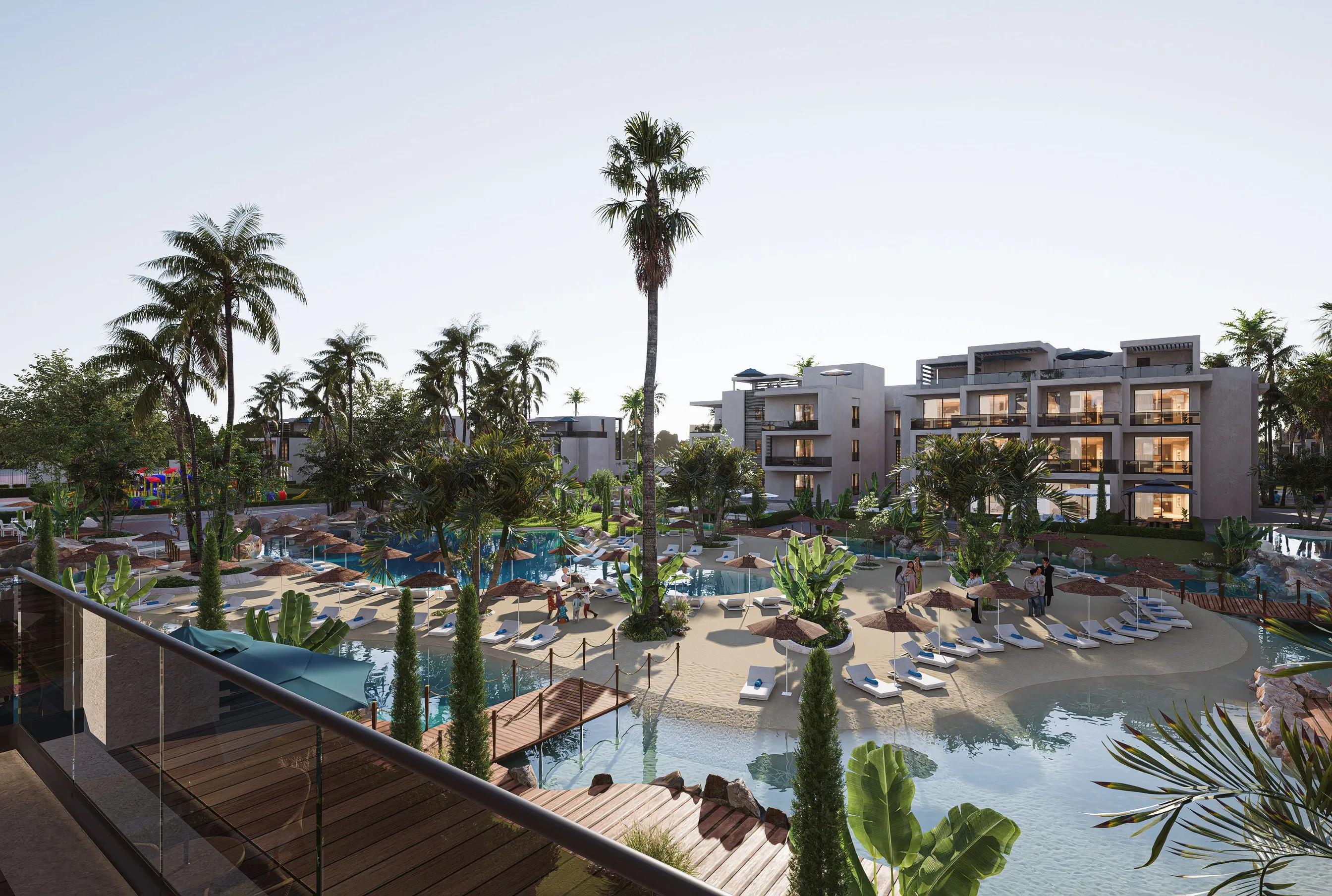 شقه 95m فيو بول في منتجع ONE7 Residence