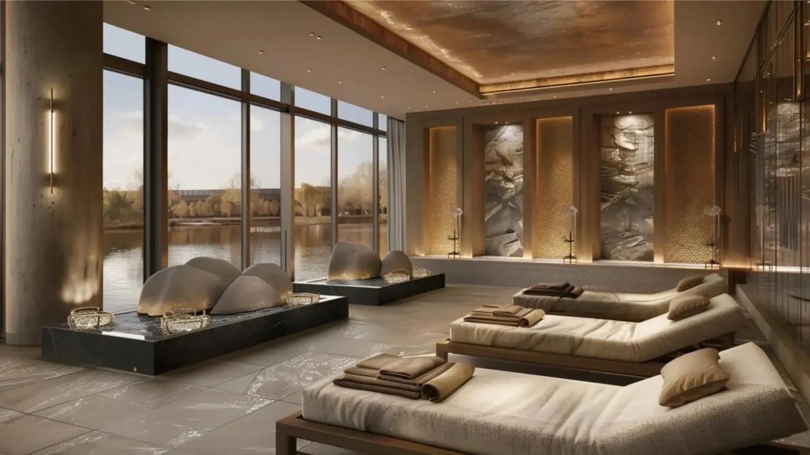 استوديو فاخر فيو بول بمنتجع اطلنتس