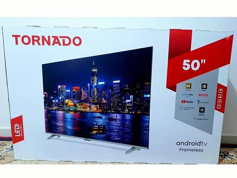 شاشة تورنيدو سمارت أندرويد 50 بوصة بدقة 4k - جديدة في السادات, المنوفية - 17,000 EGP