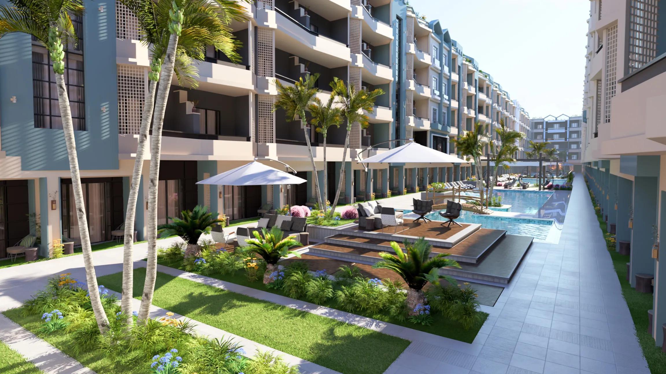 شقه مساحه 59 متر للبيع بالتقسيط