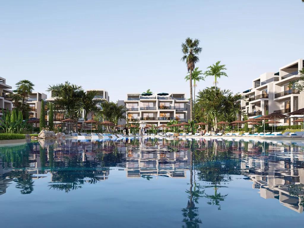 شقة غرفتين وصاله 120 متر + 89 متر رووف بطريق القري بالغردقة بالتقسيط