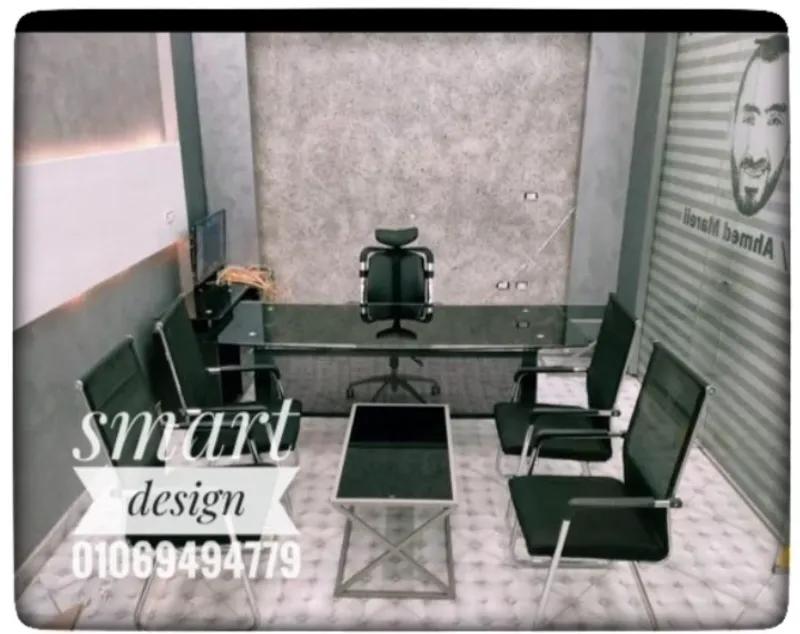 مكتب زجاج سيكوريت شاسيه معدن متاح جميع الاثاث المكتبي في سان ستيفانو, الإسكندرية - 99 EGP