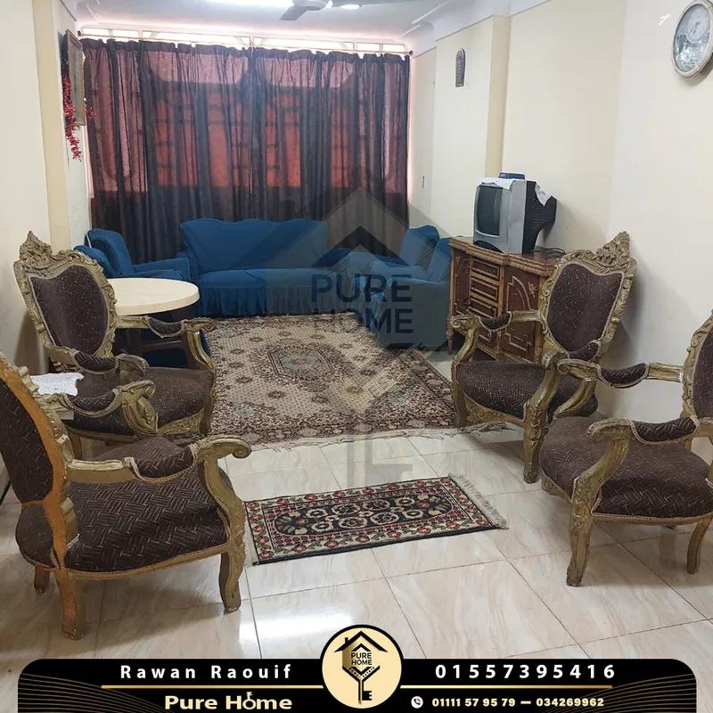 شقة للايجار المفروش 90 م – سيدي جابر – خطوات من شارع المشير