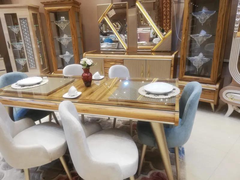 بيع سفرة مودرن كامله خشب زان بالاسكندرية