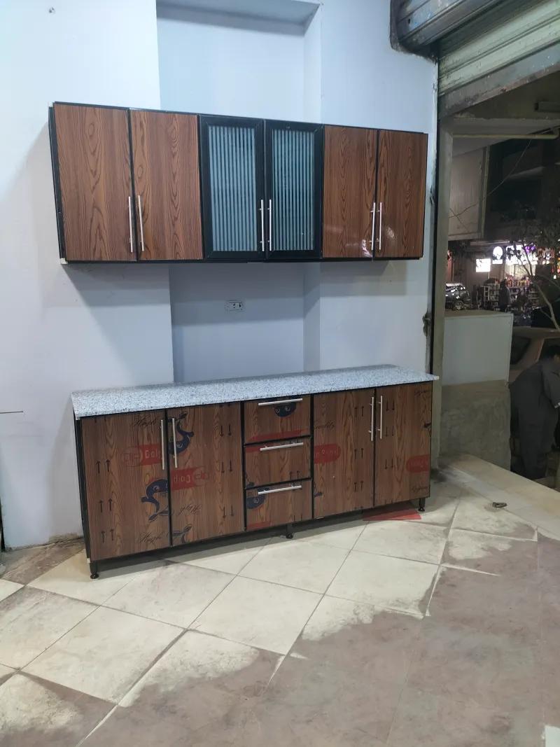 مطبخ الومنتال ضلف يوڤي مقاوم للكسر مقاس 2متر