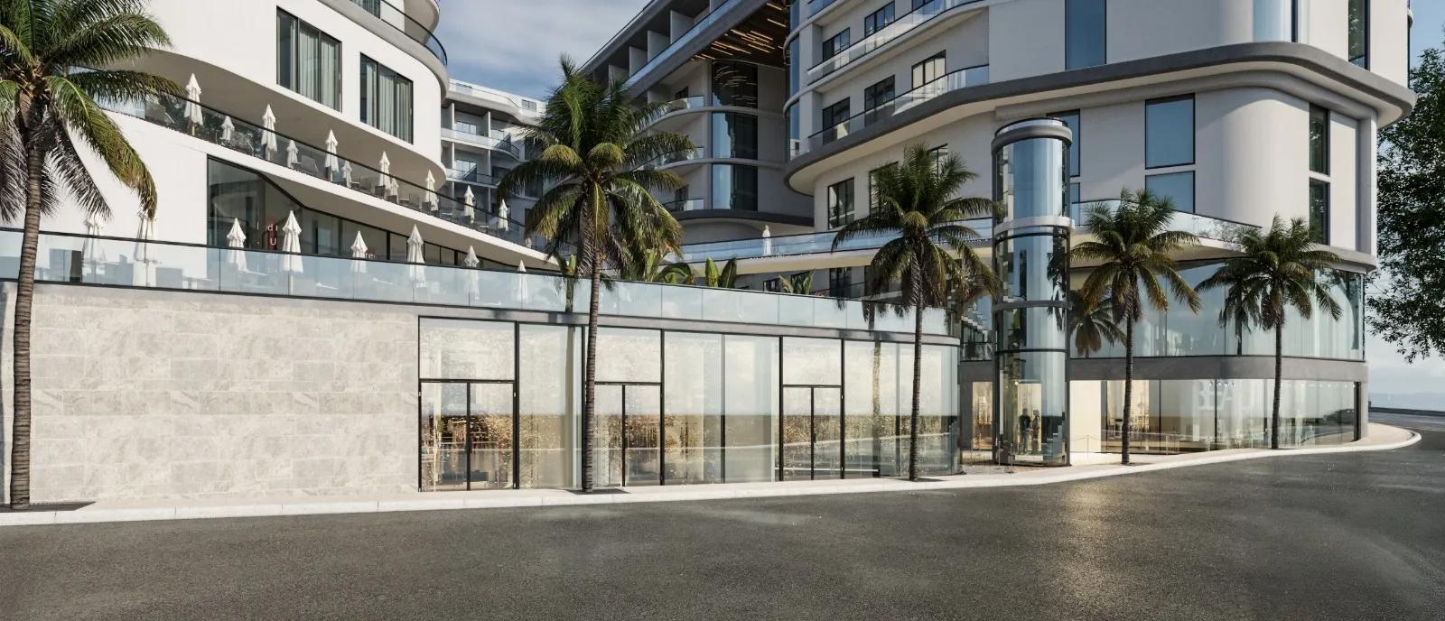 استوديو 40 متر تشطيب الترا سوبر لوكس إطاله علي البحر وحمام السباحة