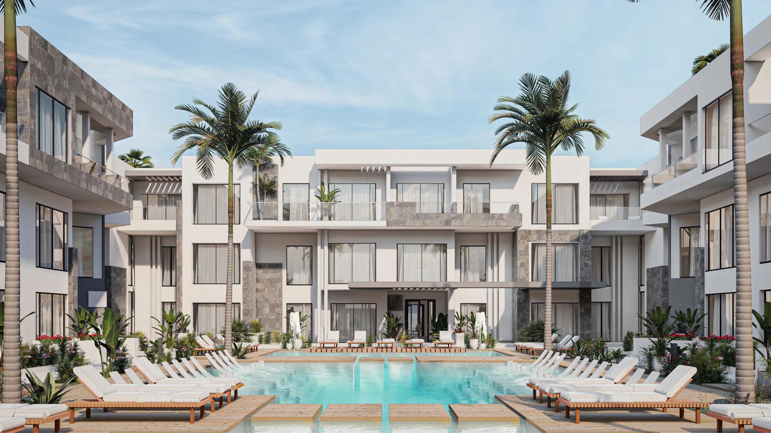 شقة 50م تشطيب الترا سوبر لوكس اطالة علي الجاردن في لافيستا مجاويش