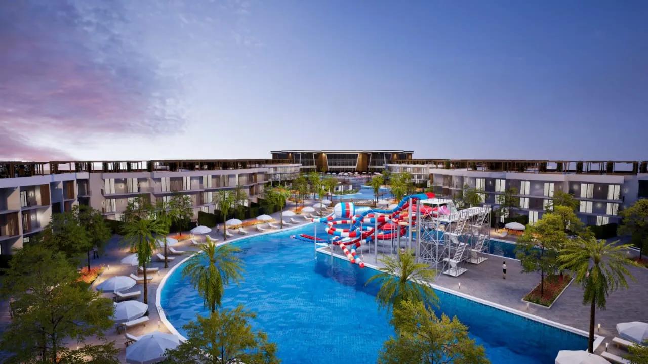 شقة غرفة و صالة 77 متر تطل على حمام السباحة الرئيسى