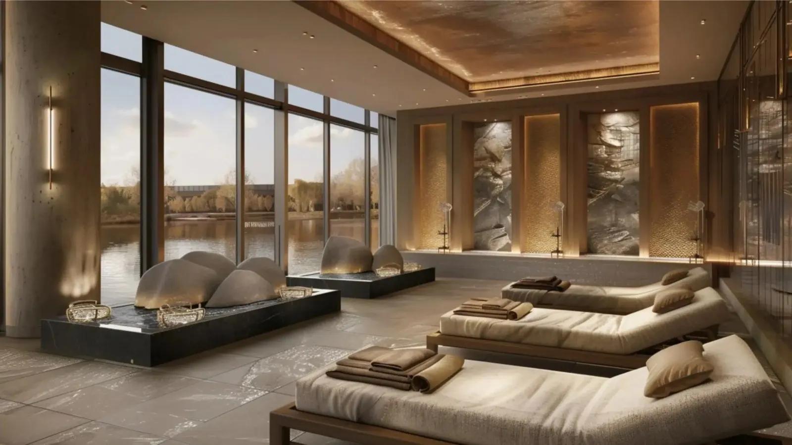 استوديو 57 متر يطل على حمام السباحة فى الهضبة