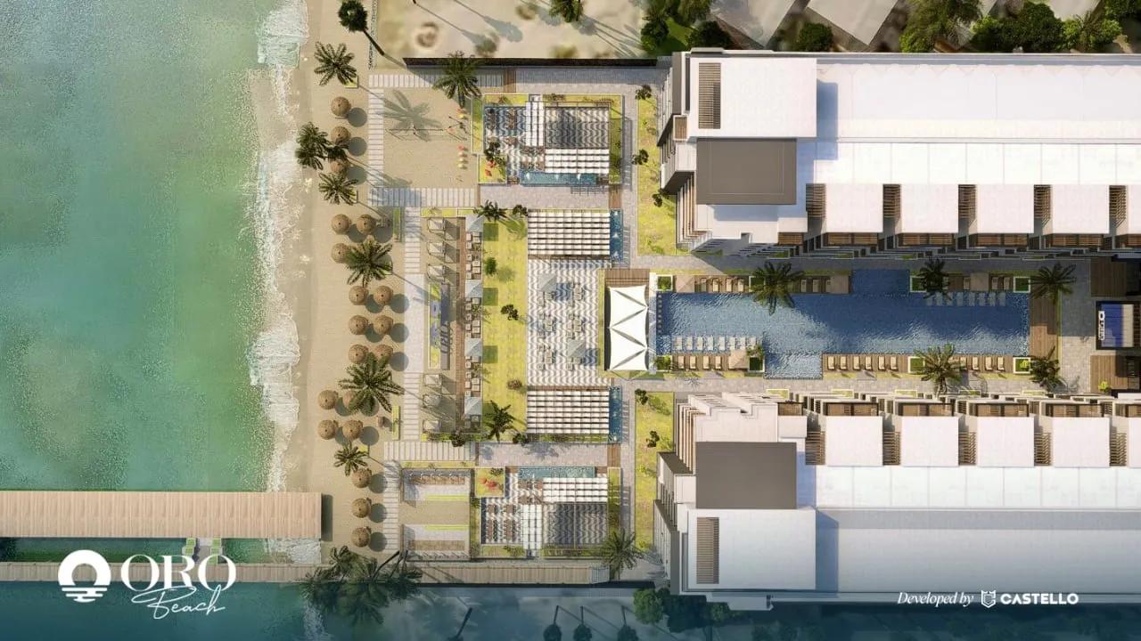 غرفتين وصالة بإطلالة مباشرة على البحر 115 م