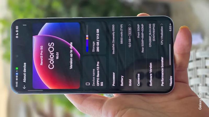 هاتف Oppo Reno 13 pro حالة ممتازة مع الشاحن الاصلي في فيصل, الجيزة - 27,500 EGP