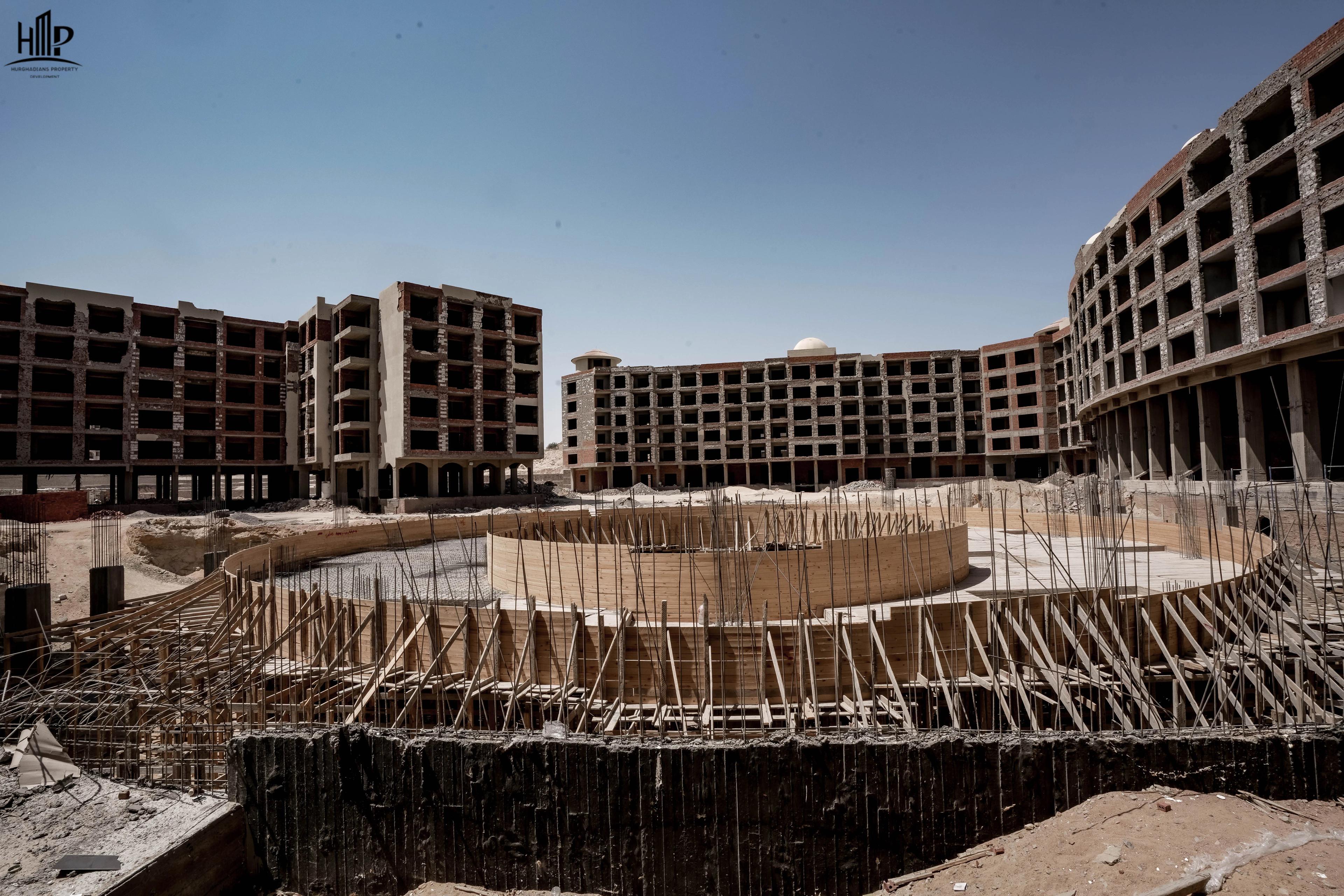 شقة 76م² غرفتين بالبسين مرتفعات الغردقة