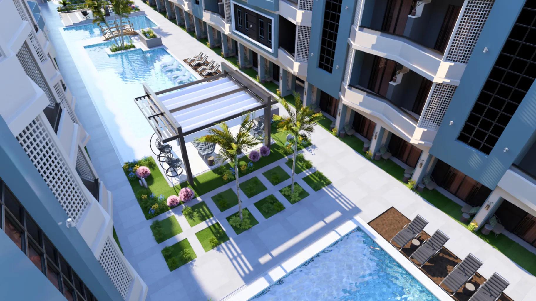 شقة غرفة واحدة بإطلالة على المسبح مرتفعات الغردقة