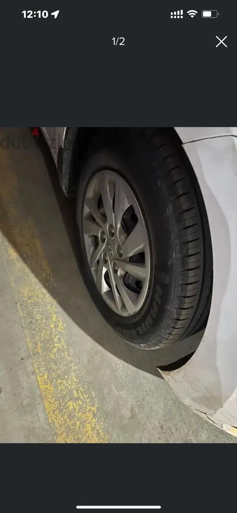 جنوط حديد مع طاسات وكاوتش مقاس ١٥