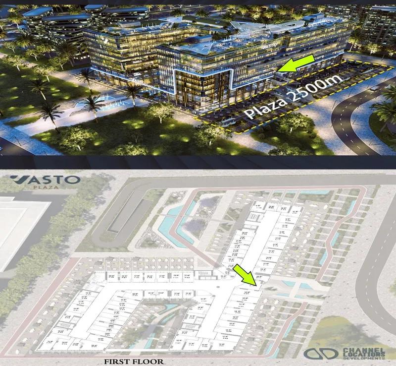 📌محل دور أول مساحة 28م فيو برج الايقونى و على بلازا 2500م بالعاصمه